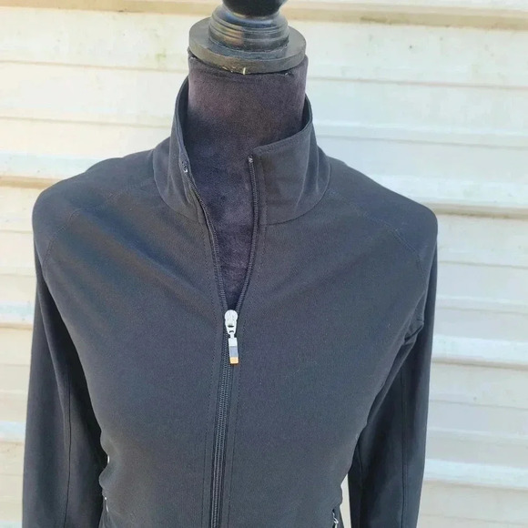 Women’s Black Lucy Tech Athletic Full Zip Long Sleeve Stretch Full Zip Dry sz M - Picture 4 of 9